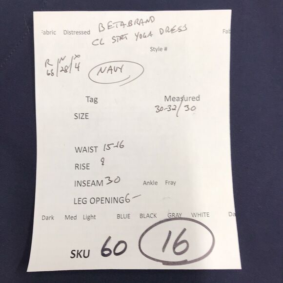 BETABRAND Classic Straight Yoga Dress Pant Women M Navy Stretch Denim Faux Zip - Picture 16 of 16